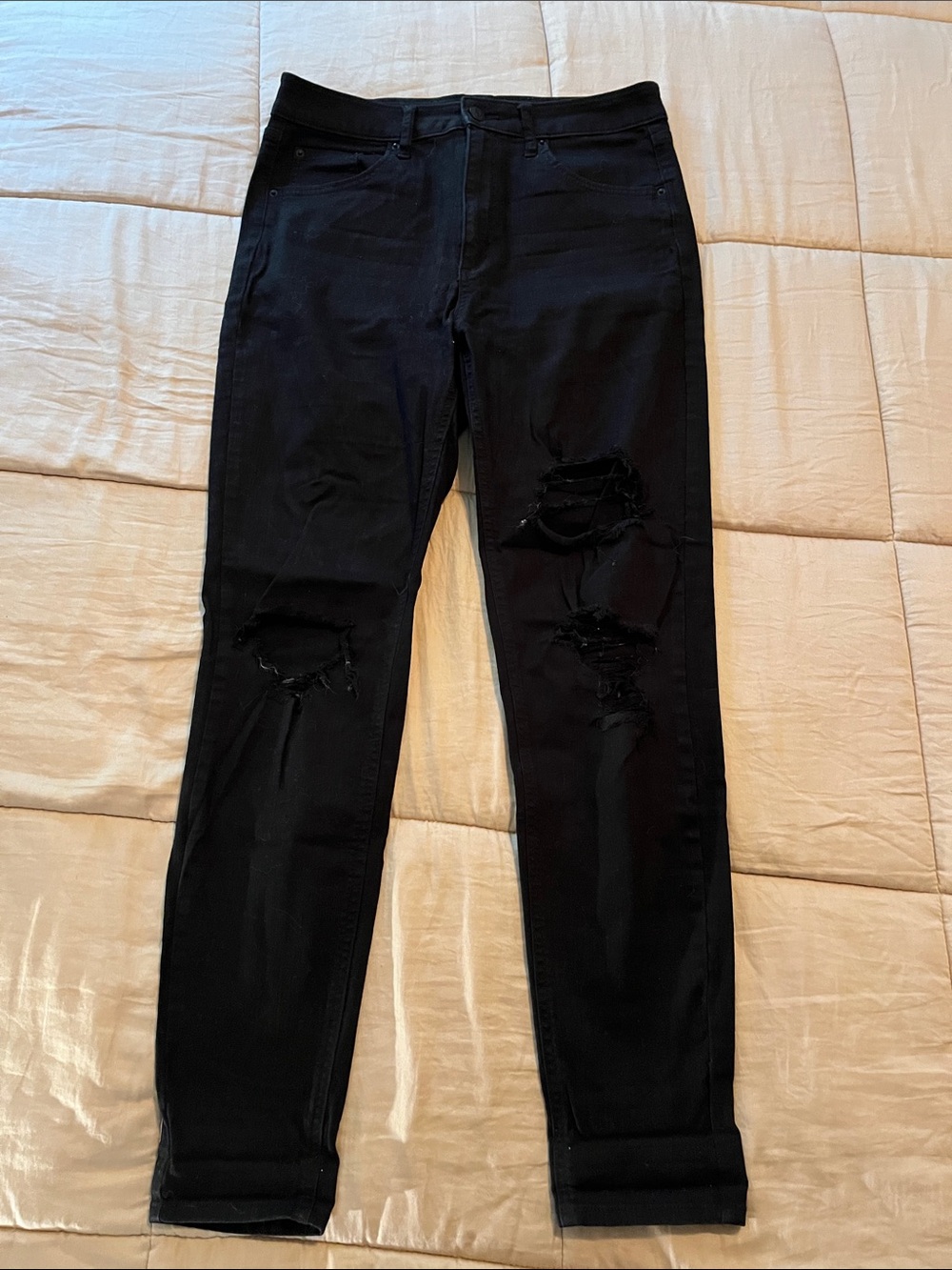 wild fable Black Distressed Skinny Men’s Jeans